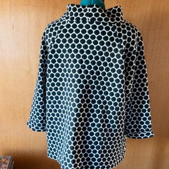 Boden White w Black Polkadots Jersey Tunic womens 16 - Picture 12 of 16